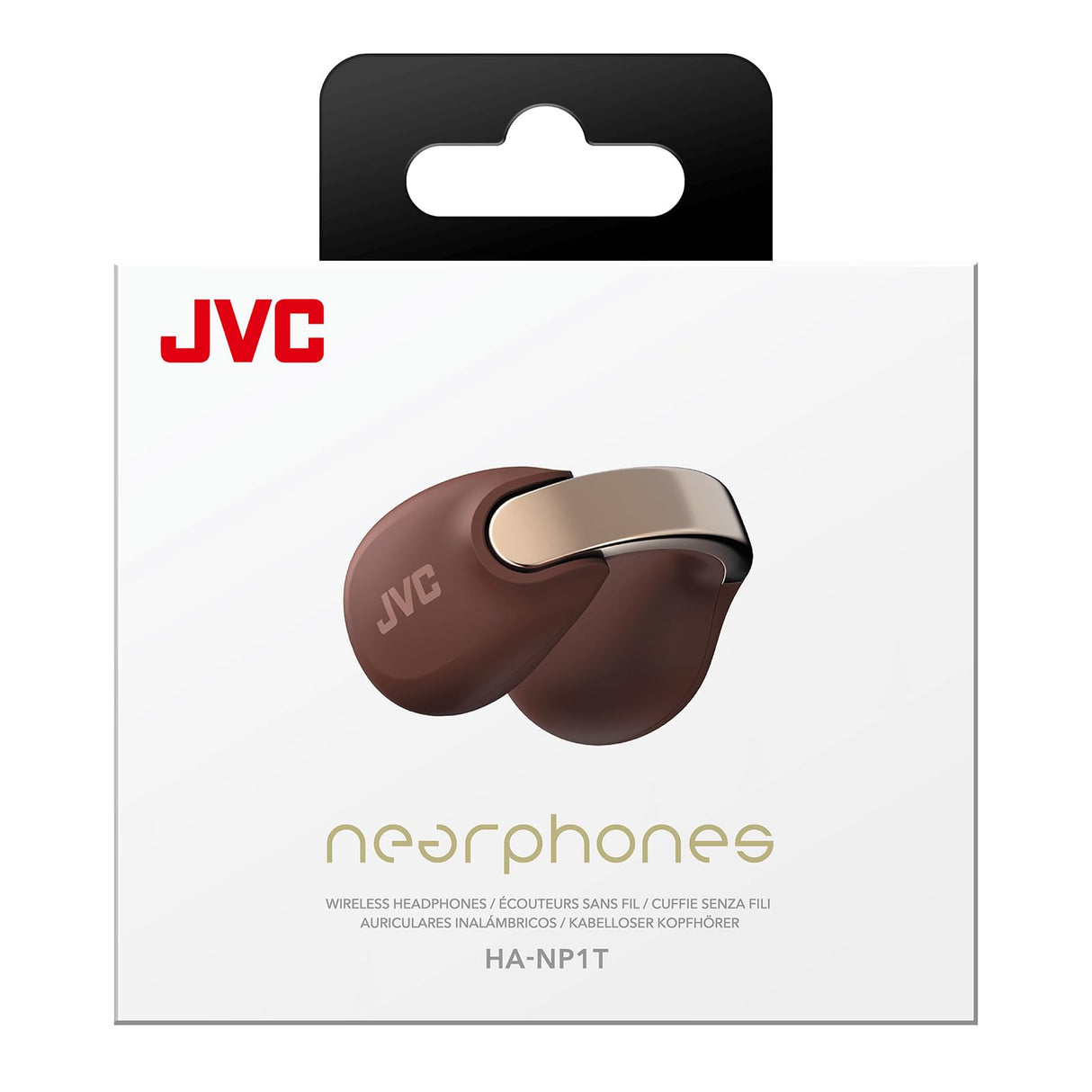 JVC Auriculares Inalámbricos Bluetooth | 24h de Batería y Carga Rápida | Oido Abierto | Ligeros y Resistentes al Agua | Deportivos con IPX4 y Control Táctil - HA-NP1T Granate
