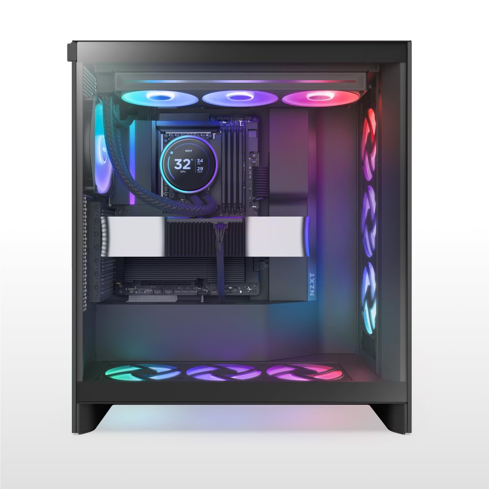 NZXT Placa Base para Juegos N9 X870E - AMD X870E AM5 ATX para Ryzen 9000/8000/7000-20+2+1, DDR5, 4X M.2, PCIe 5.0, 5GbE – Cubierta de Metal Completo, Pestillos de liberación rápida M.2 – Negro