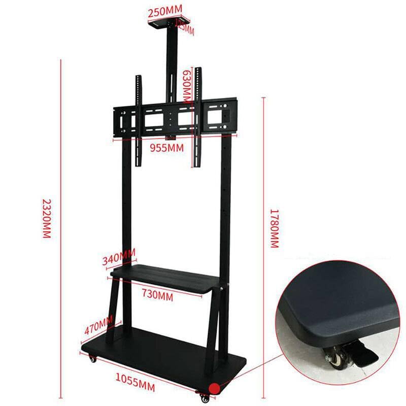 Soporte para TV de tamaño Grande 42 – 100 Pulgadas MAX VESA 600 x 900 cm, con Estante para Dispositivos y Soporte para cámara