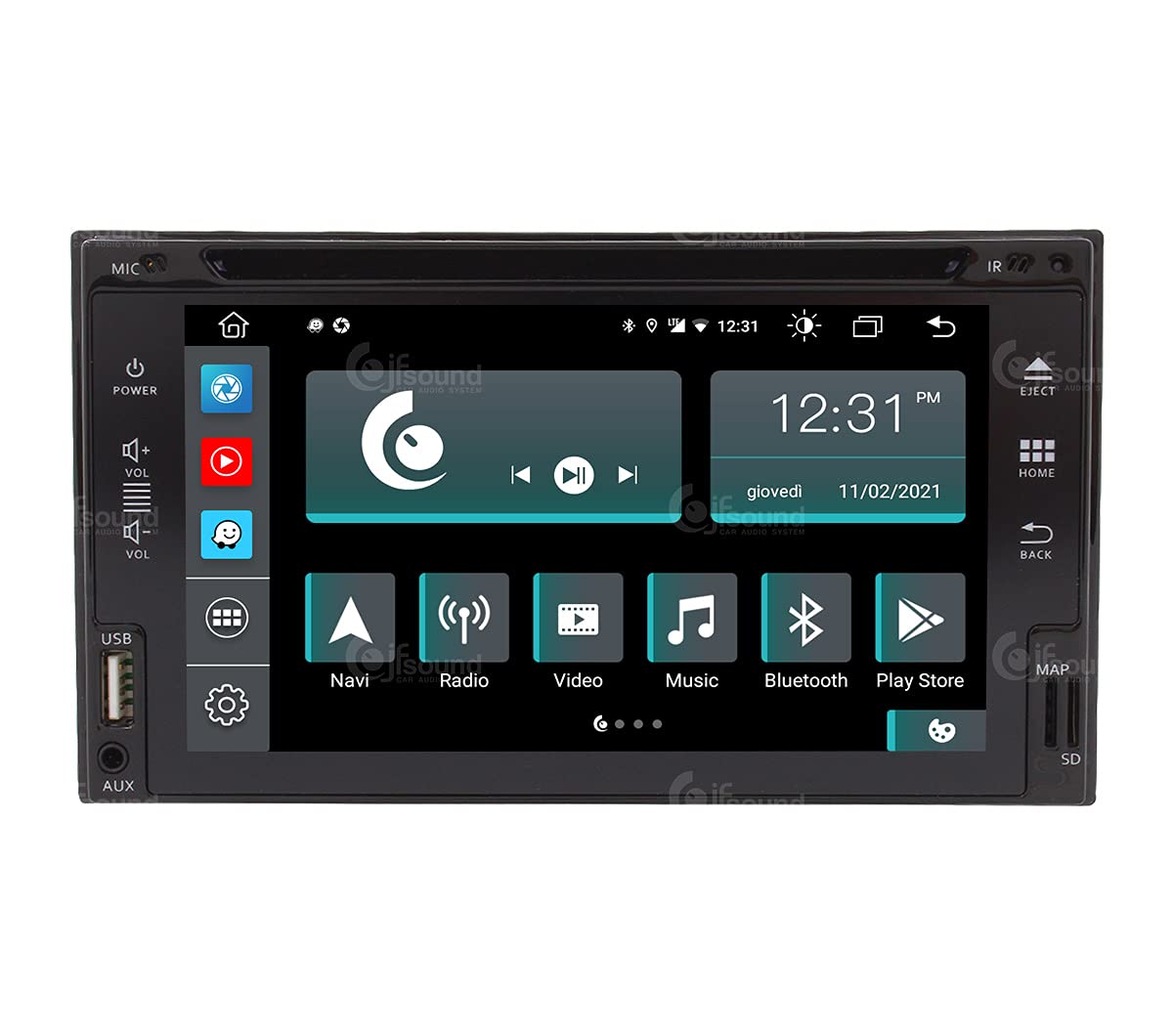 Autorradio Universal 2 DIN Android GPS Bluetooth WiFi Dab USB Pantalla táctil Full HD 6,2" procesador de 8 núcleos y comandos de Voz