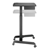 Maclean MC-903B Mesa para Portátil Regulable en Altura con Ruedas y un Cajón | Escritorio para Trabajar de Pie y Sentado | Altura Regulable hasta máx. 113cm, máx. 8 Kilos