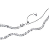 PANDORA Timeless 393806C01-40 - Gargantilla de tenis de plata de ley con circonitas cúbicas, tamaño: 40 cm, 40cm, Plata esterlina, Circonia cúbica