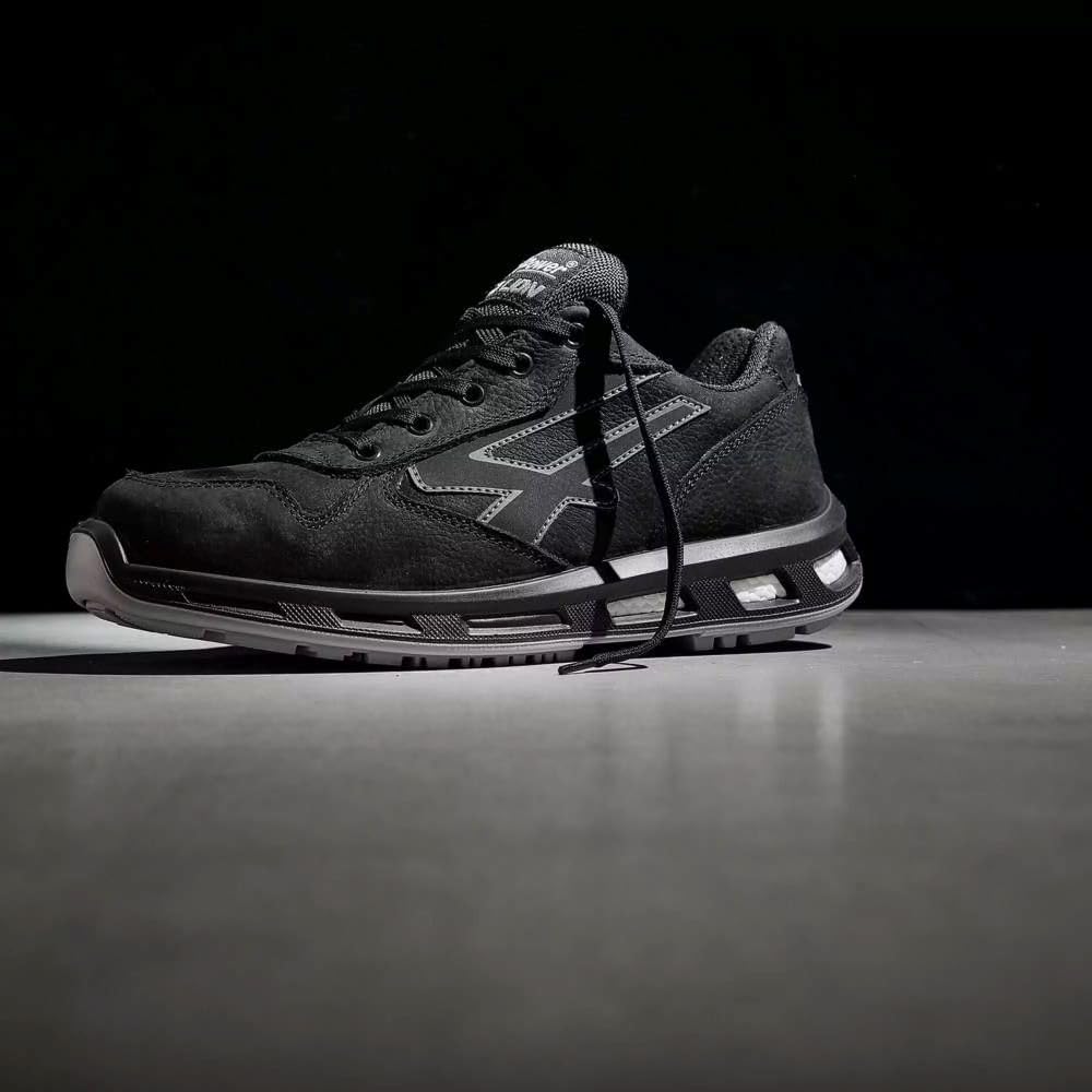 U-Power Red Lion Carbon, zapatos de seguridad unisex, ligeros, flexibles, de cuero antipinchazos, con inserto Infinergy, con puntera de aluminio - Grey 42