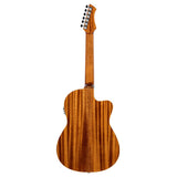 ORTEGA Perfomer Series Classical Guitar 44 Mástil delgado, Caja fina, Zurdo Abeto y Preamp y funda RCE238SN-FT-L