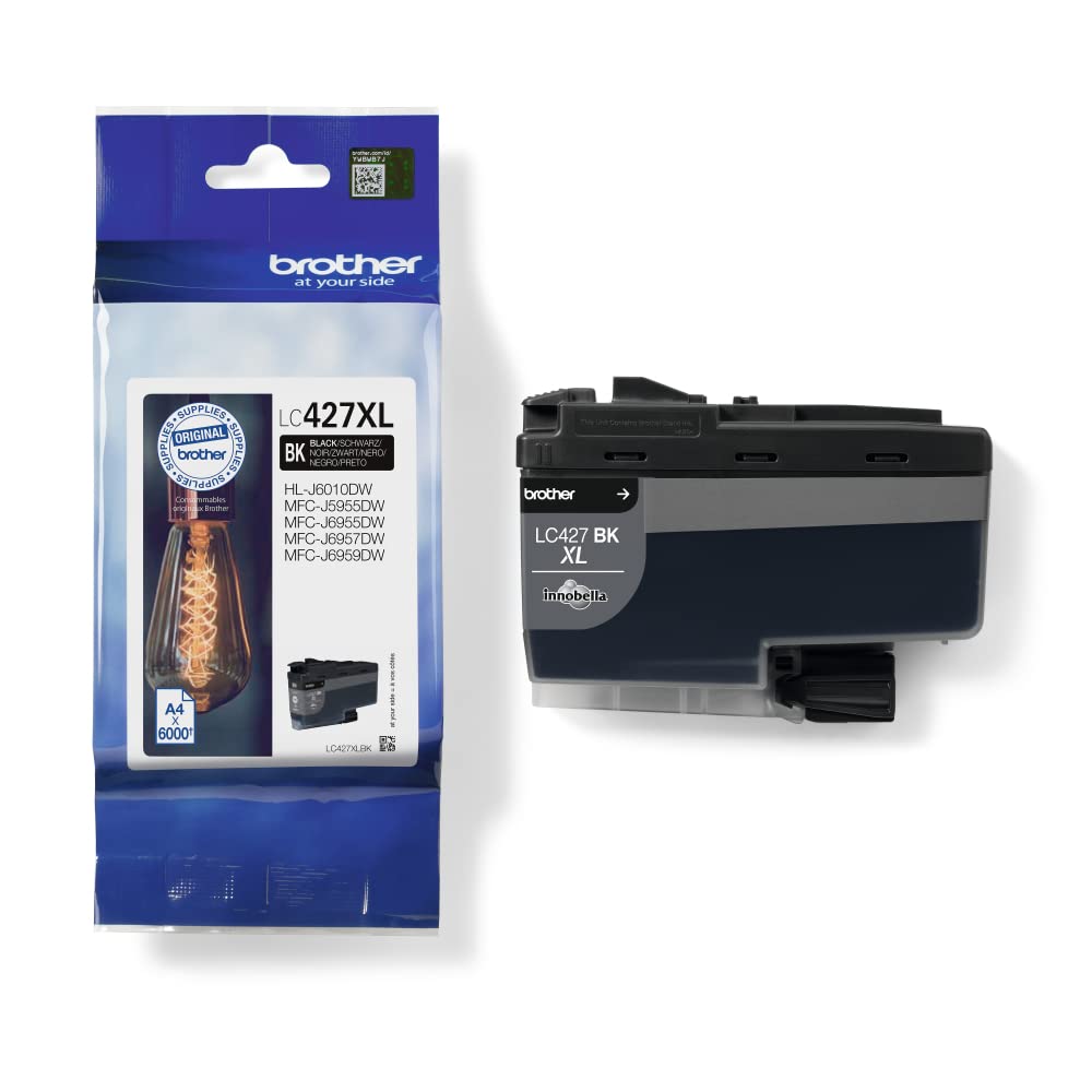 Brother LC-427XLBK - Cartucho de Tinta para MFC-J5955DW, MFC-J6955DW, MFC-J6955DW, MFC-J6957DW, HL-J6010DW, Cartucho XL