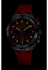 Festina Reloj Hombre F20671/5 Chrono Bike Caja de Acero Inoxidable 316l Plateado Correa de Caucho Rojo