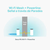 TP-Link Deco P9 PLC Wi-Fi Mesh Híbrido con Powerline, Adecuado para Paredes Gruesas, Powerline AV1000 + WiFi AC1200, Cobertura de hasta 370 ㎡, 2 x Puerto Gigabit, CPU Qualcomm
