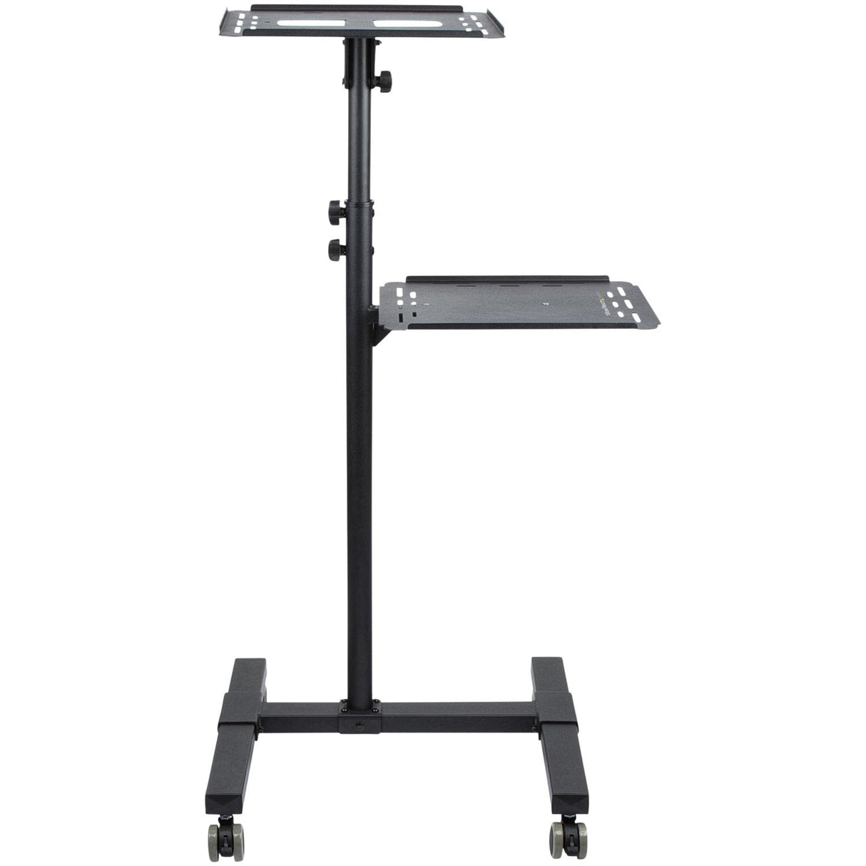 StarTech.com Soporte Móvil para Proyector y Ordenador Portátil - Carrito de Servicio Pesado para Proyector (2 Estantes) - de Altura Ajustable para Presentaciones - con Ruedas Bloqueables (ADJPROJCART)