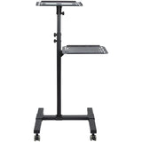StarTech.com Soporte Móvil para Proyector y Ordenador Portátil - Carrito de Servicio Pesado para Proyector (2 Estantes) - de Altura Ajustable para Presentaciones - con Ruedas Bloqueables (ADJPROJCART)