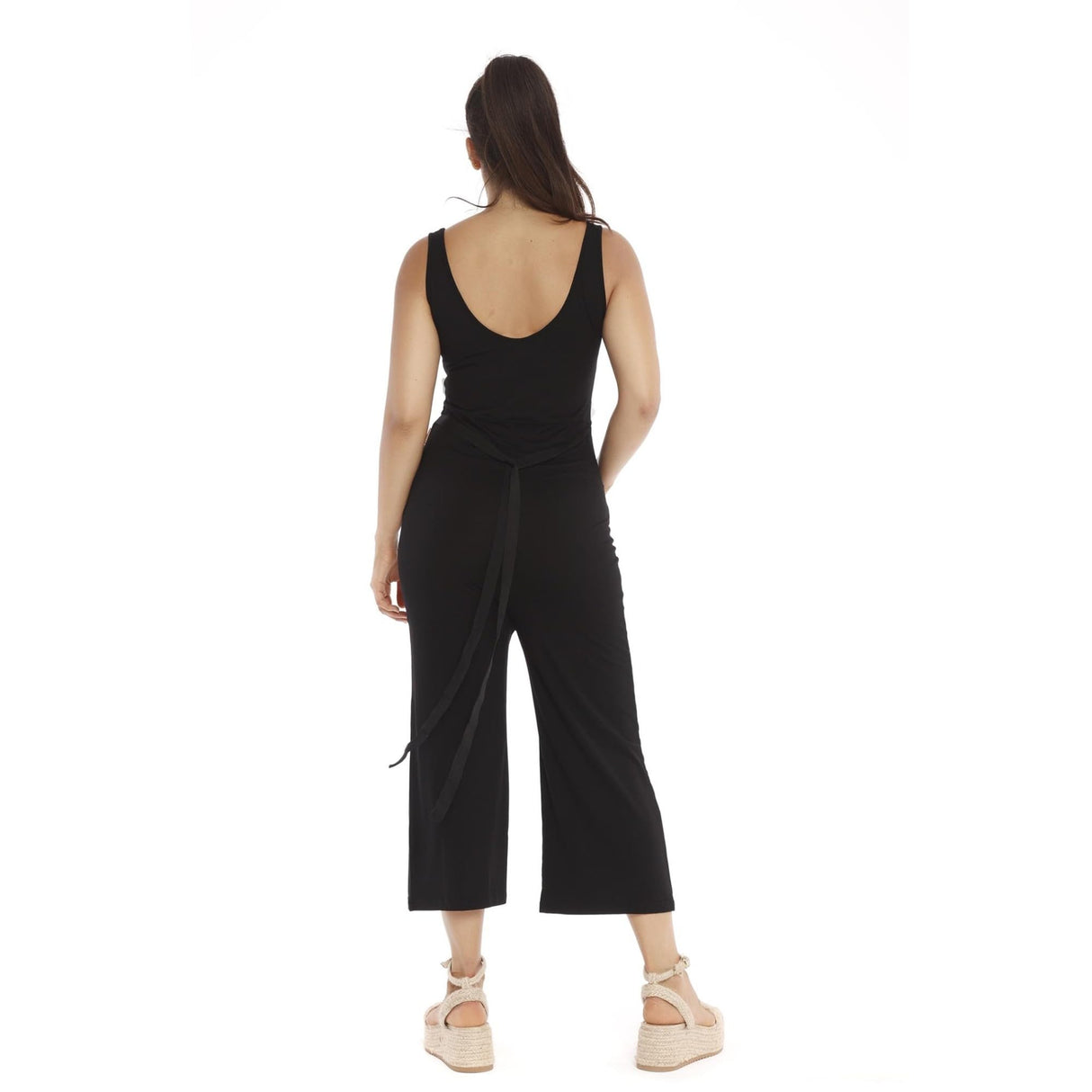Mamatayoe Mono Cala para Mujer Color Negro con Bordado Floral