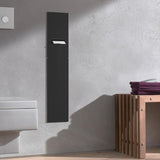 Emco ASIS 2.0 - Módulo de Armario Empotrado para escobilla de Inodoro, Armario de baño con Soporte para Rollo de Papel higiénico y Compartimento Adicional, gabinete Alto con función de Empuje para