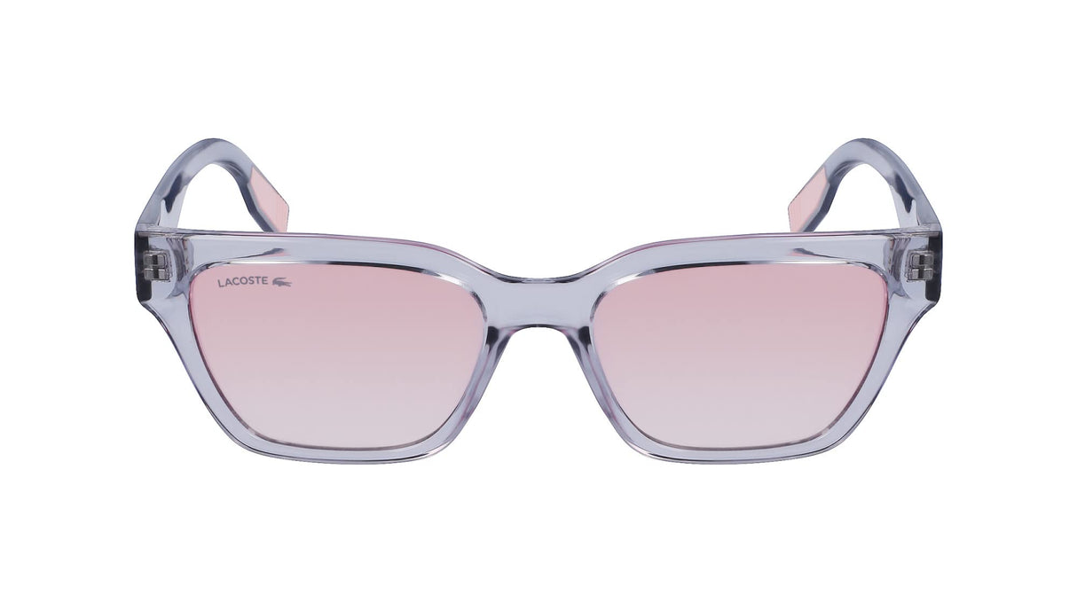 Lacoste Women's Sunglasses L6002S - Light Grey with Gradient Rose Flash Lens