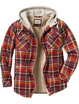 Legendary Whitetails Chaqueta de Franela con Capucha y Forro bereber para Hombre Camp Night