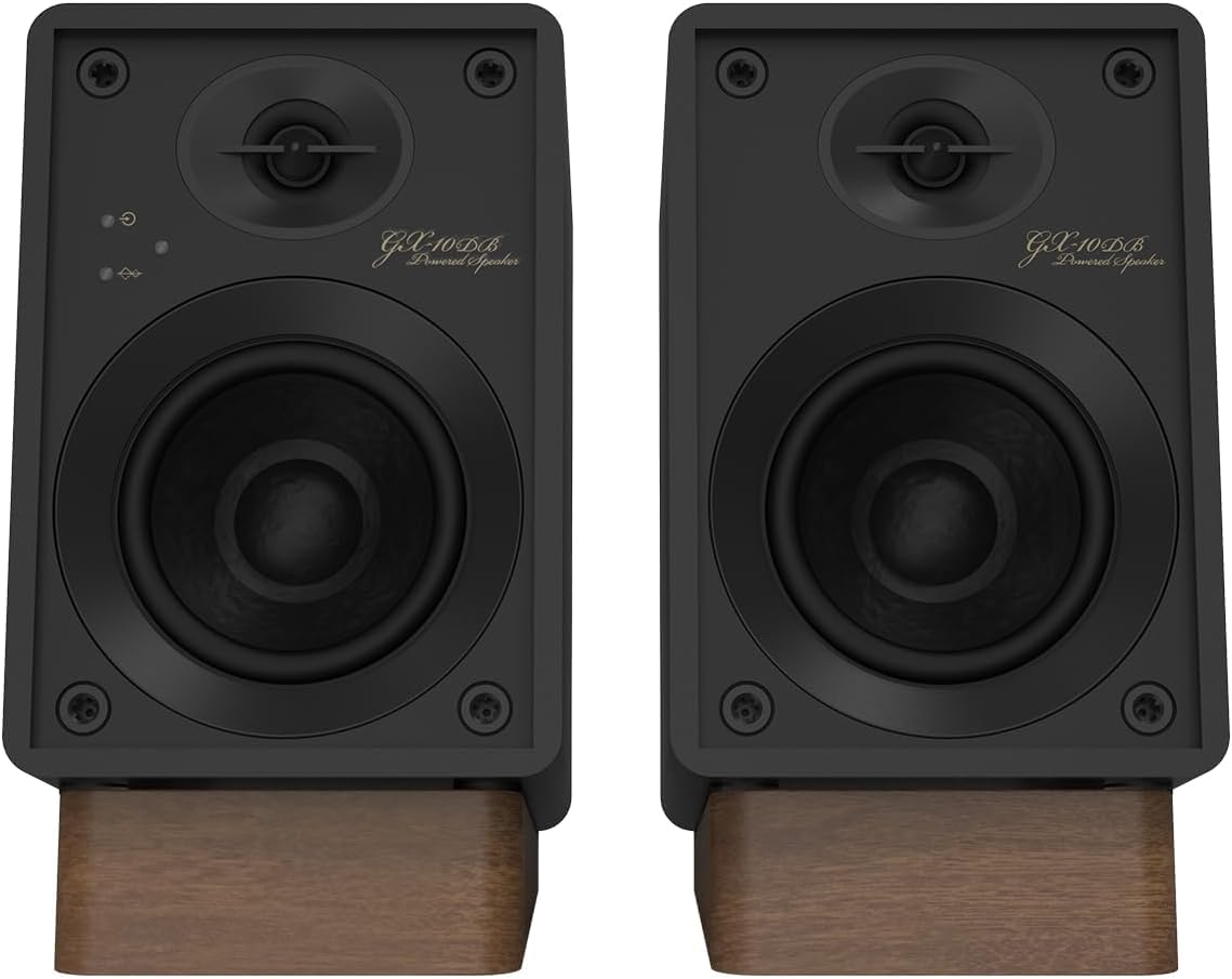 ONKYO Creator Series GX-10DB Powered Monitors, Black – 3" woofer, USB-C, Line/Phono, Optical, Bluetooth 5.3 LE Audio