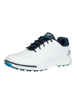 Skechers Hombre Entrenadores De Ritmo Go Golf, White/Navy/Blue, 43 EU