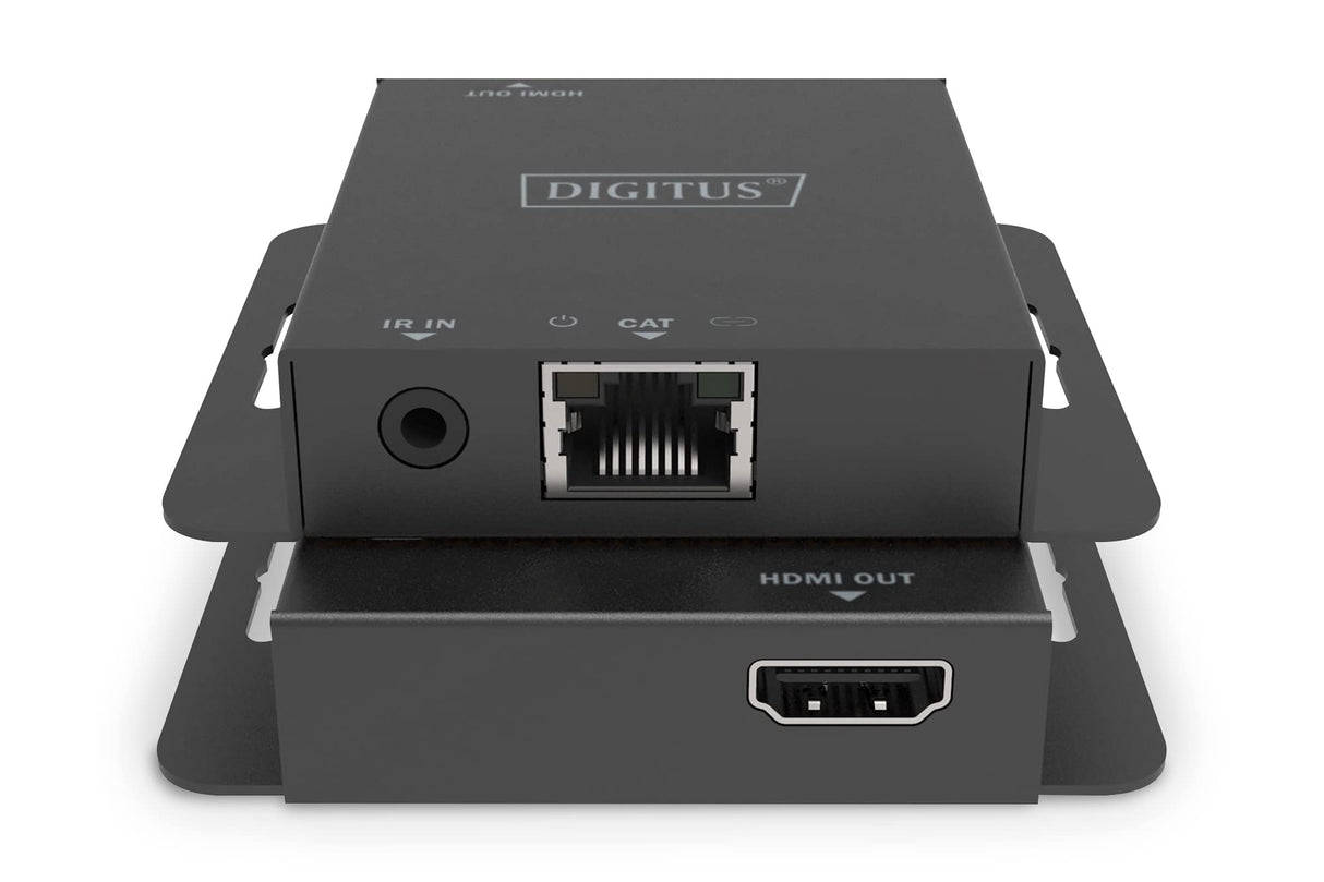 DIGITUS DS-55519 Extensor HDMI – UHD 4K 30 Hz – 40 m a través de cable LAN – Set: emisor y receptor – Loop-Out, infrarrojos IR – HDMI 1.4 y HDCP 1.4