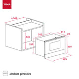 Teka ML 8220 BIS L - Urban Colors Edition Microondas de Integración con Base Cerámica, Panel de Mandos de Cristal Electrónicos, Color Cristal Blanco