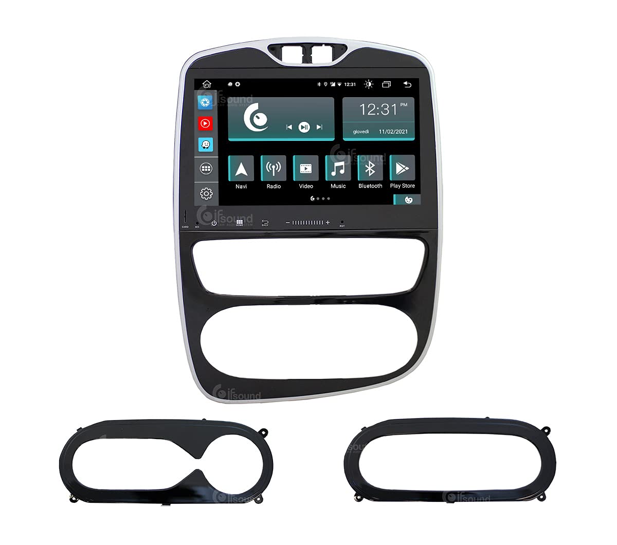 Autorradio de Ajuste Personalizado para Renault Clio Android GPS Bluetooth WiFi Dab USB Pantalla táctil Full HD 10" procesador de 8 núcleos y comandos de Voz