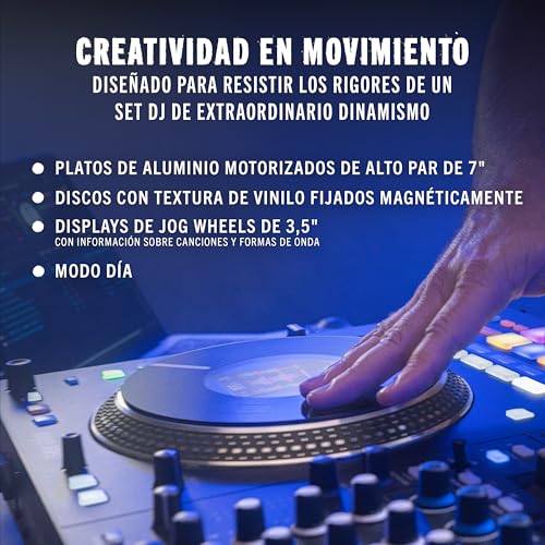 RANE PERFORMER Controlador DJ motorizado de 4 canales, platos 7" con displays, faders Precision Feel, Stem Split, FX Avanzado, Serato DJ Pro incluido