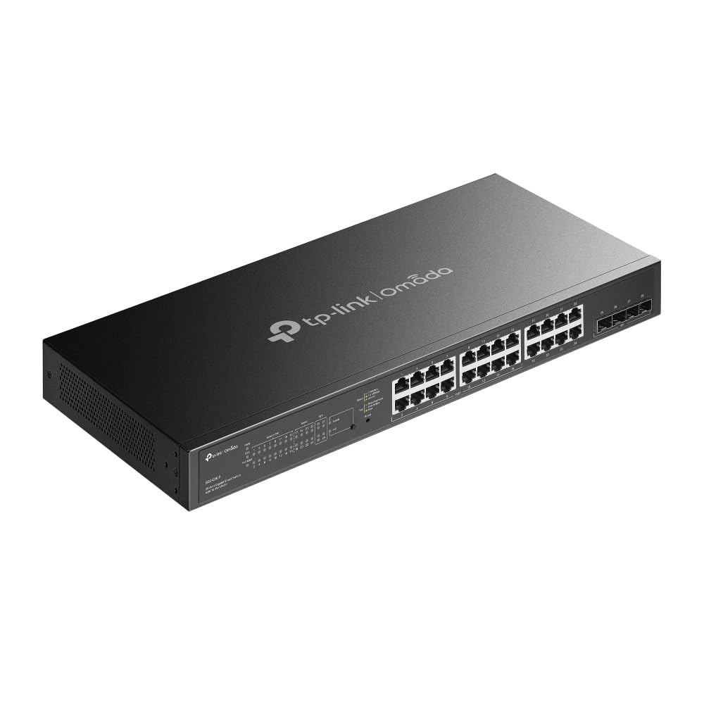 TP-Link SG2428LP - Interruptor PoE Gigabit de 28 Puertos, 16 Puertos Gigabit PoE+, 802.3af/at 30W, presupuesto Total de 150W, Interruptor de Red, Interruptor Ethernet Omada, Divisor Ethernet, Carcasa