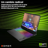 HP OMEN MAX - Ordenador Portátil Gaming de 16" OLED 240Hz (Ultra 9-275HX, 32GB RAM, 1 TB, NVIDIA GeForce RTX 5070 8GB, Windows 11) Negro - Teclado QWERTY Español