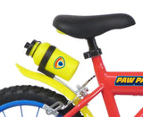 Vélo ATLAS 16 Bicicleta Infantil Pulgadas, Pat, Equipada con 2 Frenos, bidón/portabidón Guardabarros, Placa Frontal, estabilizadores extraíbles + Casco Patrulla Canina Incluido, Niños, Rojo