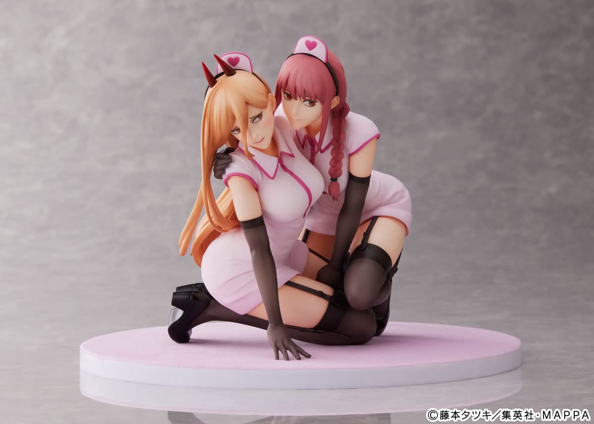 Chainsaw Man - Estatuilla de PVC 1/7 Power & Makima Nurse Ver. 14 cm