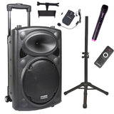 DYNASONIC - DYNAPRO 12 Plus (3ª Generación Pack Tripode) Altavoz Bluetooth Portatil Profesional, Altavoz Bluetooth Potente 700W 2 microfonos Karaoke, Soporte Tablet y tripode UHF