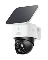 eufy Security SoloCam S340 3K Camara vigilancia WiFi Exterior Solar, Camara vigilancia WiFi Exterior, vigilancia de 360°, Wi-Fi 2,4 GHz, sin cuotas mensuales, Compatible con HomeBase 3