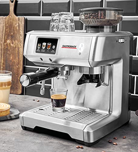 GASTROBACK #42623 Design Espresso Barista Touch - Máquina portafiltros programable con mecanismo cónico integrado y pantalla táctil LCD, bomba de espresso profesional italénica ULKA (15 bares), color