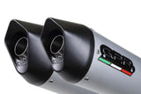 Olla silenciosa GPR Ducati 848 2007-13 Doble silenciador homologado con tubo de conextion Furore Aluminio Plata