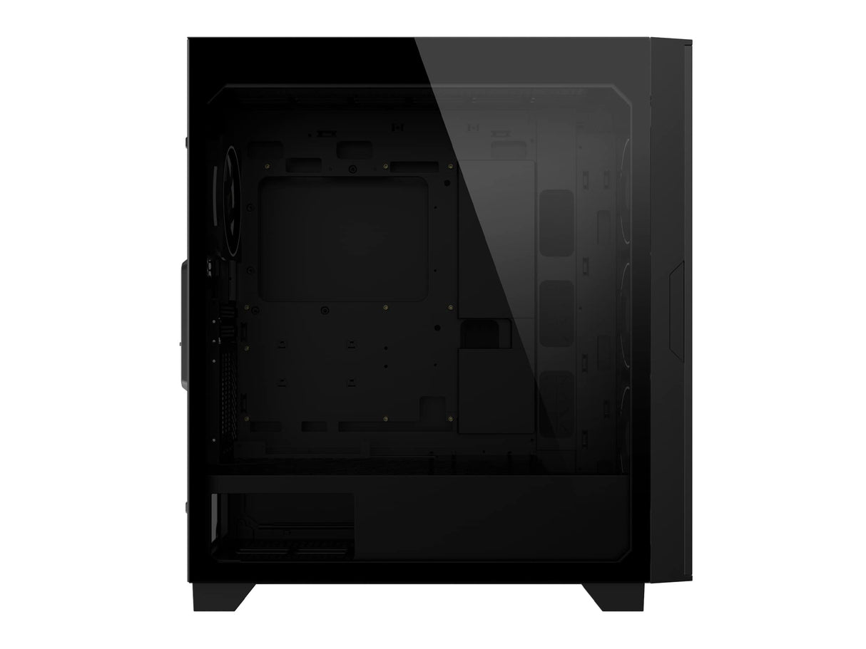 AORUS C500 Glass - Carcasa Negra para Juegos de PC de Torre Media, Vidrio Templado, USB Tipo C, 4 Ventiladores ARBG incluidos (GB-AC500G ST)