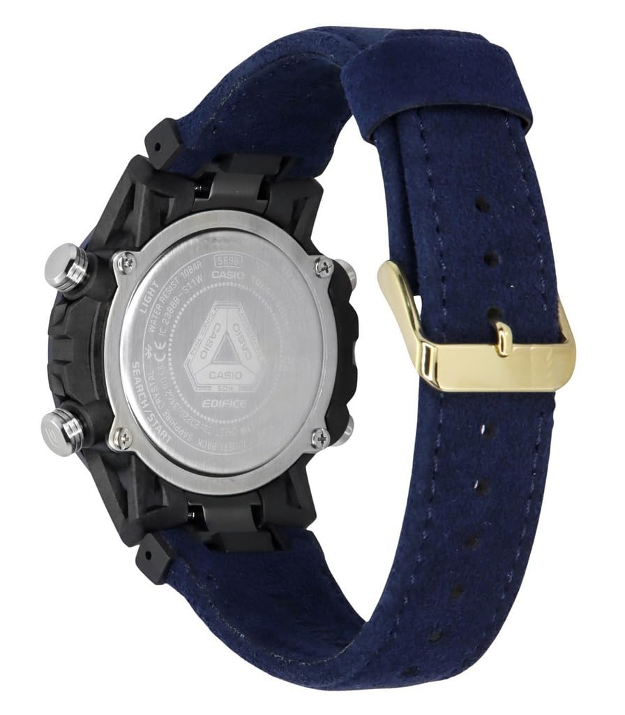 Casio Edifice Suspension Limited Edition 50th Anniversary Men's Watch Black and Blue Background ECB-2000SS-2AER