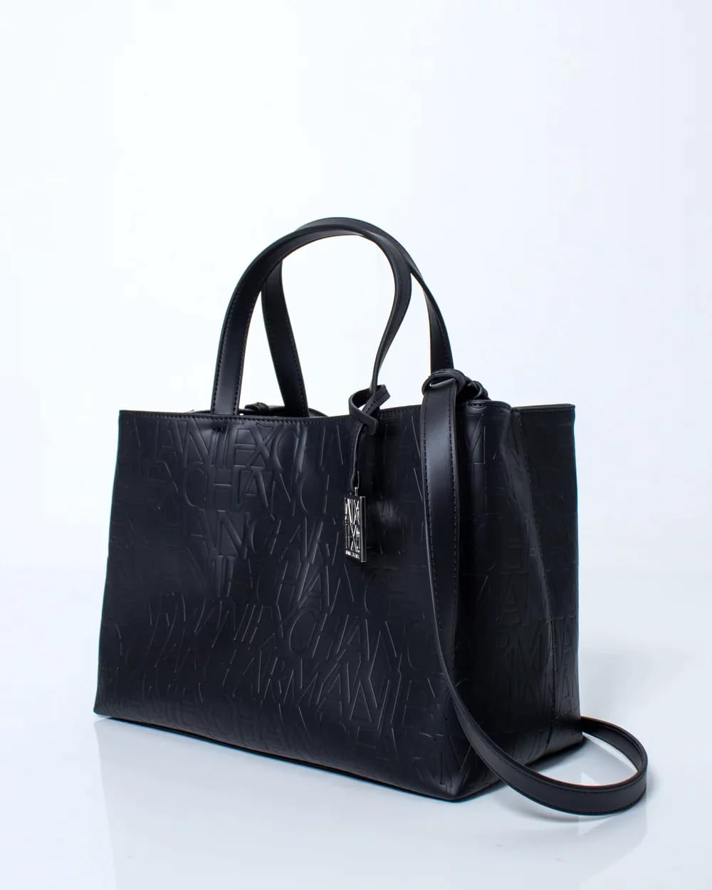Armani Exchange Liz - Medium Open Shopping, Bolsos para Mujer, Negro (Black), Talla única