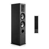 VEVOR Altavoz de Suelo de 3 Vías, con Tweeter de 1,91/2,54 cm, Dos Woofers de 13,34 cm, Potencia Máxima de 145 W, Respuesta de Frecuencia de 70 Hz a 20 kHz, Carcasa de MDF, para Audio Doméstico
