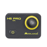 Midland - Action Cam H5 Pro, Cámara Acción Deportiva Ultra HD con Wi-Fi, Time Lapse, Gran Ángulo 140°, Pantalla LCD - Dash Cam Coche con Grabación en Bucle, Cámara Acuática con Estuche Impermeable 30m