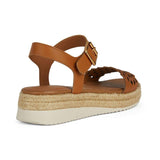 Geox D Eolie A, Sandalia de cuña, coñac, 38.5 EU