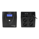 CoolBox GUARDIAN3 SAI 1200VA Sistema de Alimentación Ininterrumpida UPS 1200A/720W con Pantalla LCD, Alarmas Indicadoras, 4 Tomas Schuko 1 Puerto USB, 2 Puertos RJ-45 (In & out), Software de Control