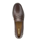 Geox U New Damon B, Mocasines Hombre, Marrón Dk Brown, 47 EU
