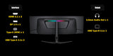 Thermaltake Monitor Gaming Curvo QD-OLED de 49″ | Resolución Dual QHD 5120×1440 | Curvatura 1800R | 240 Hz | Tiempo de Respuesta 0,03 ms | 99% DCI-P3 | RGB Integrada