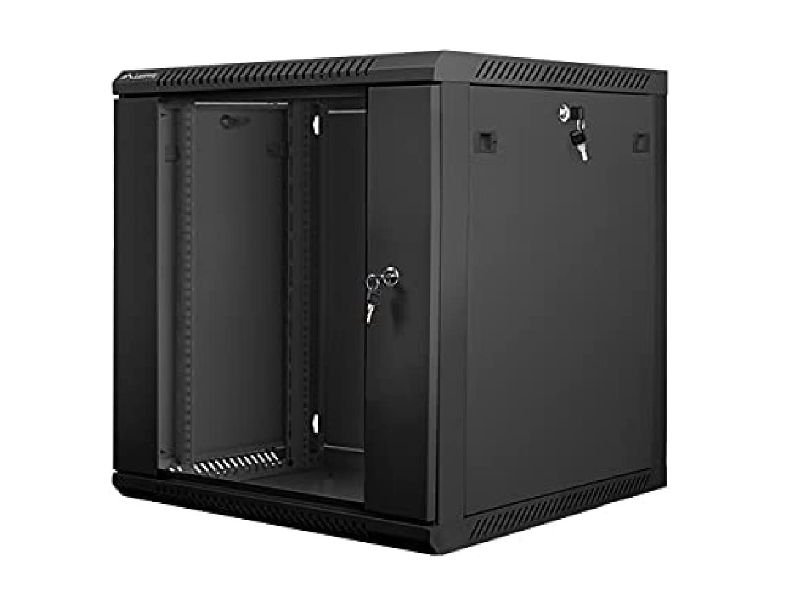 Armario Rack LANBERG 12U 600X600X635 Auto ENSAMBLADO 19" hasta 60 KG Negro