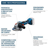 Bosch Professional 18V System amoladora angular a batería GWS 18V8 (diámetro del disco de 125 mm, incl. LBOXX)
