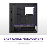 NZXT H5 Flow RGB - Caja compacta ATX Mid-Tower para PC Gaming - Alto Flujo de Aire - Ventilador F360 RGB Core (CV) Incluido - Soporte de radiador Frontal de 360mm y Superior de 240mm - Negro