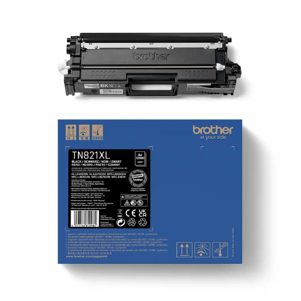Brother TN-821XLBK - Cartucho de tóner Negro para HL-L9430CDN, HL-L9470CDN, HL-L9470CDNT, HL-L9470CDNTT