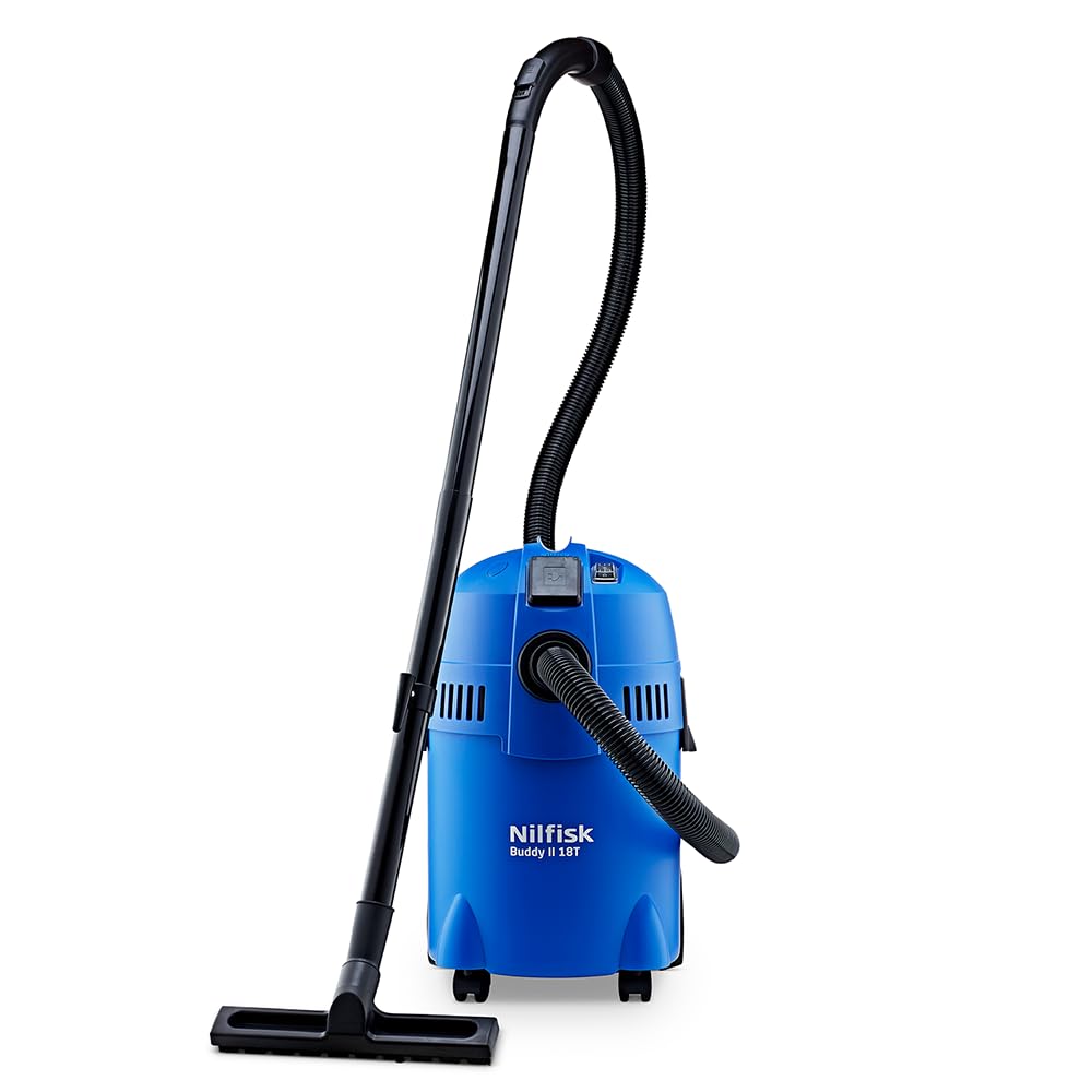 Nilfisk Buddy II 18L T Aspirador de Agua y Polvo - Aspiradora de Bricolaje para Sólidos y Liquidos, Seco y Húmedo, Exterior e Interior (1200 W)