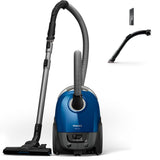 Philips Performer Compact Serie 3000 Aspirador con Bolsa - 900 W, con Filtro Allergy, Alcance de 9 m (XD3110/09) Azul