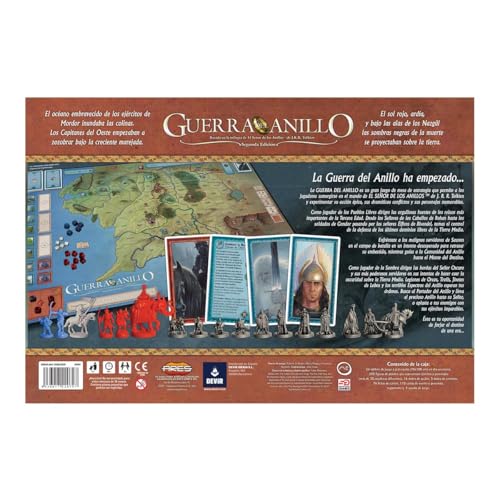 Devir - Guerra del Anillo, Guerreros de la Tierra Media, Juego de Mesa, Juego de Mesa de Estrategia, Juego de Mesa para Expertos (BGUERRA)