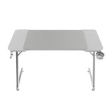 Mars Gaming MGD-X120, Mesa Gaming Ergonómica, Superficie en Fibra de Carbono, Estructura Metálica, Alfombrilla XXL, Soporte Auriculares y Bebida, Gestión Cableado, Escritorio PC 120x60cm, Blanco