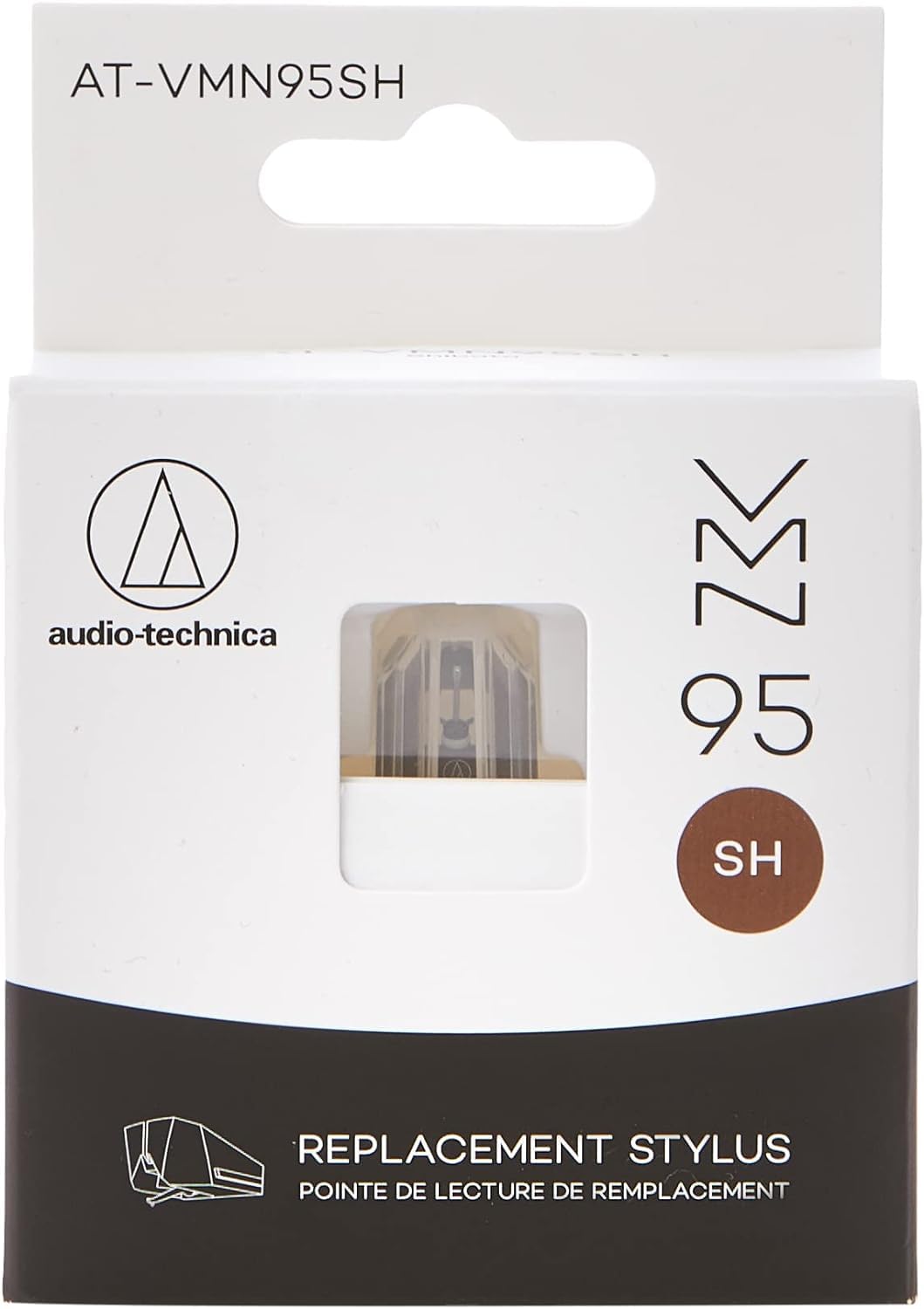 Audio-Technica VMN95SH Aguja Shibata de reemplazo para serie VM95 Marrón