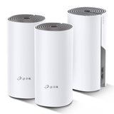 TP-Link Deco E4 (3-Pack) - AC1200 Repetidor de WiFi, Mesh WiFi Inteligente, Doble Banda hasta 350m², 2xPuertos 100/10 Mbps, MU-MIMO, hasta 100 Dispositivos, Adecuado para Xiaomi Mi Box